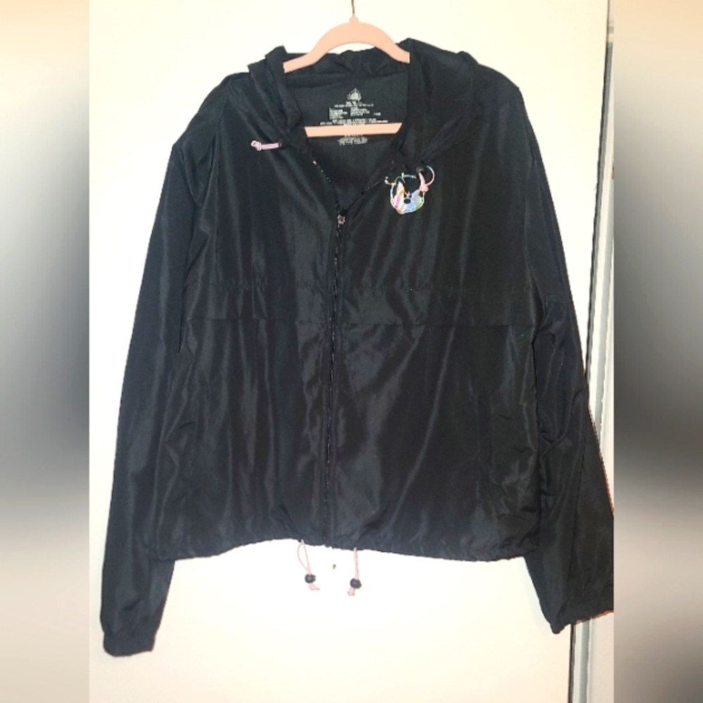 Disney Mickey pockets windbreaker womens size 3X full zip hoodie